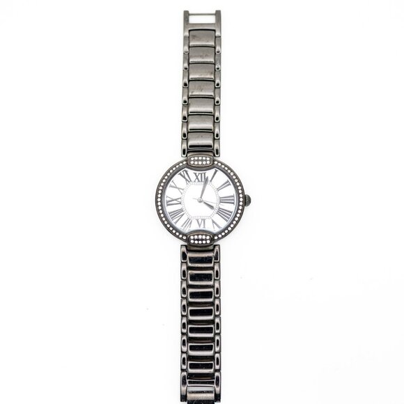 BRONZO ITALIA SWISS PARTS WOMEN'S Wrist Watch ROMAN NUMERALS BLACK - Picture 1 of 2